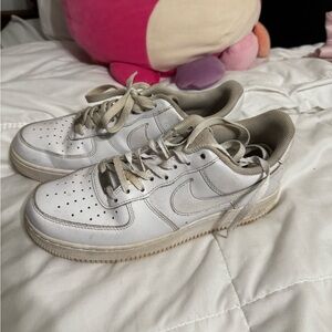 White Nike Air Force 1 Low-Top Sneakers